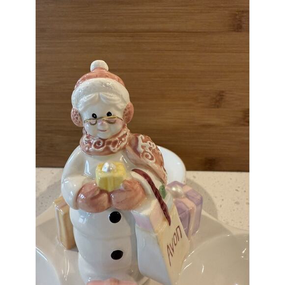 Avon‎ “Snow Lady” Ceramic Pastel Candy Dish. #2 In Series 2003 - Picture 3 of 10